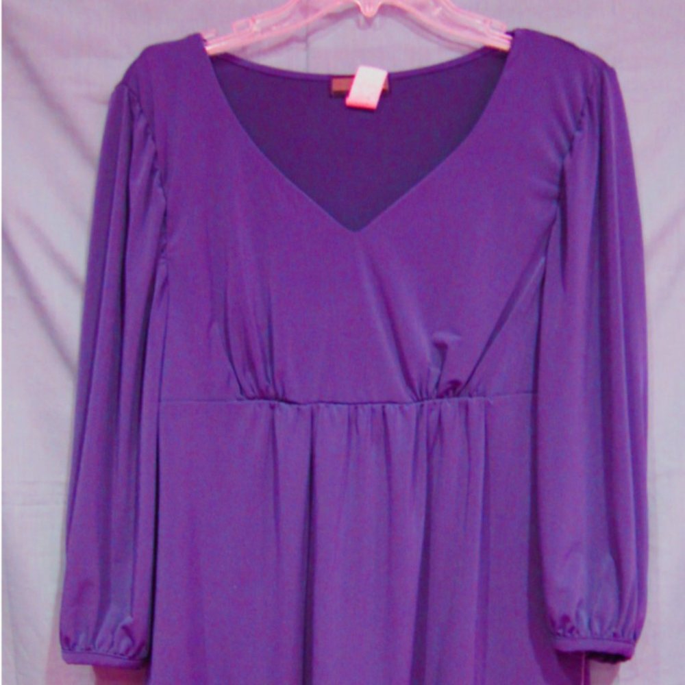 ¾ Sleeve EMPIRE KNIT TOP – L NWT